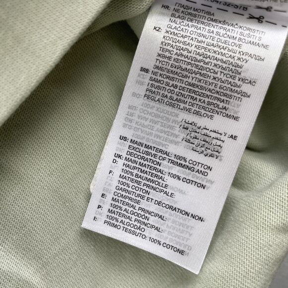 Adidas Shirt Mens M Sage Green Long Sleeve Mock Neck Basketball Heavyweight Logo - Picture 7 of 7